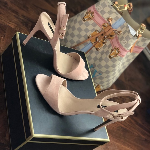 powder pink high heels